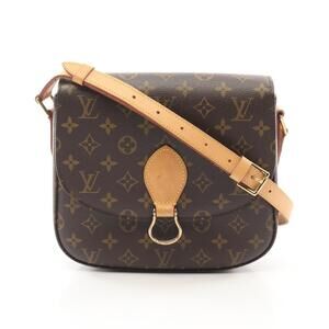 Louis Vuitton Saint Cloud Monogram Shoulder Bag Canvas Leather Brown